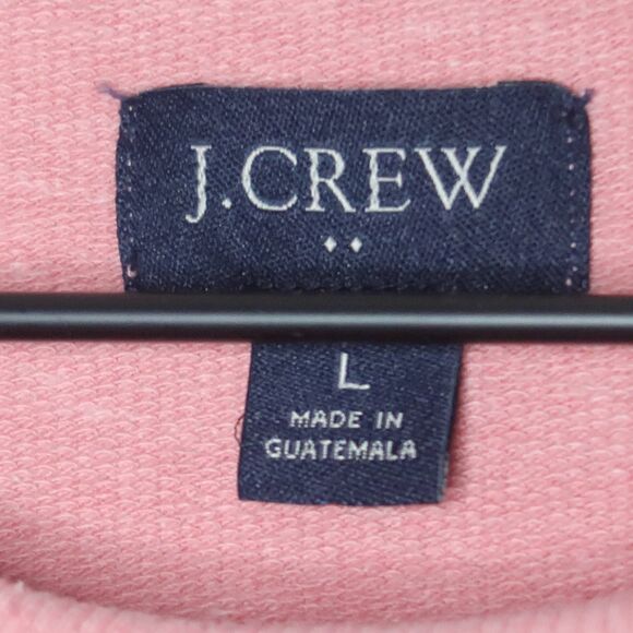 J.Crew Mens Crewneck Sweater Large Pink Casual Pullover Cotton Blend Soft Preppy - Picture 4 of 10